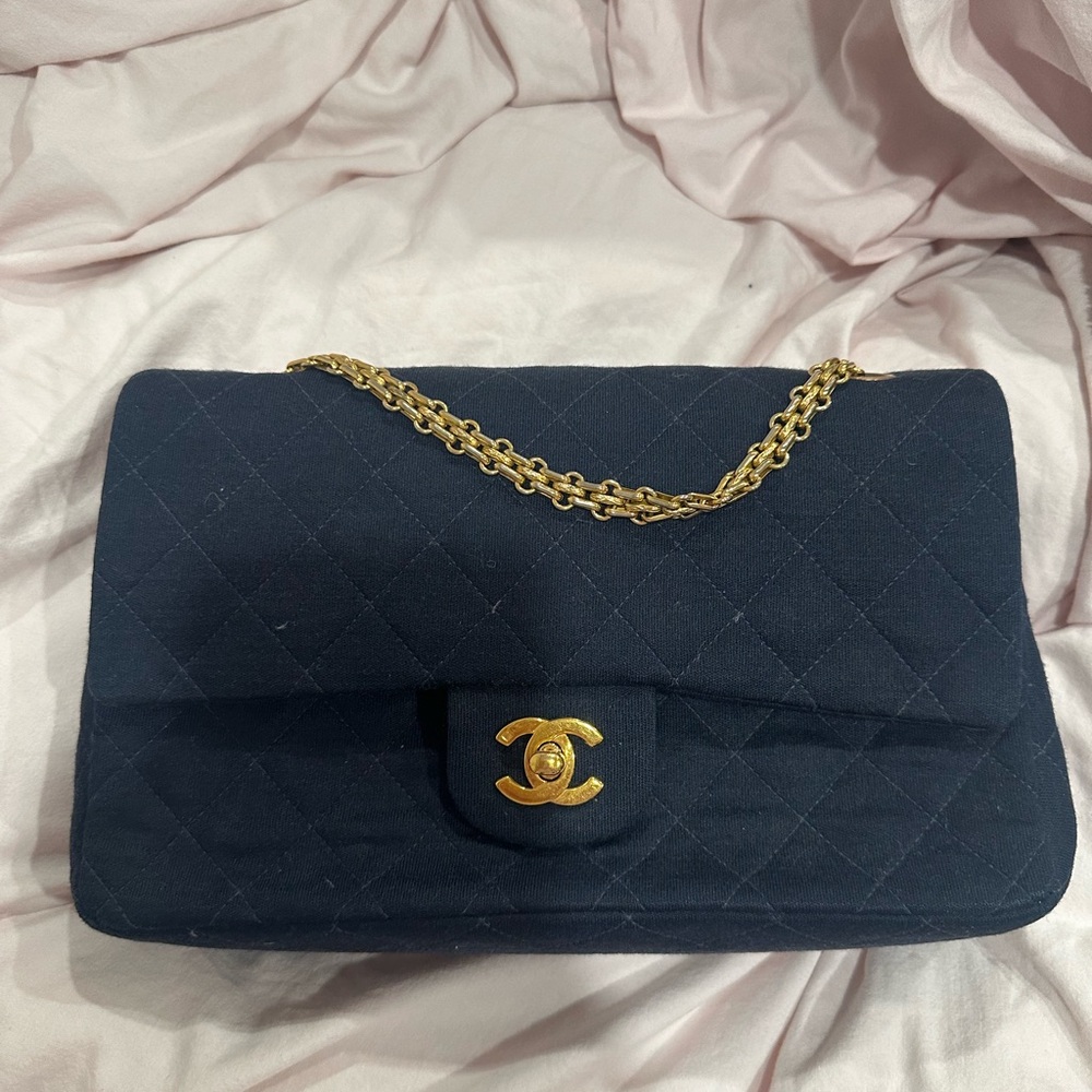 Chanel Jersey Flap bag with Bijoux chain